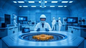 Illustration de l'effet des radiations sur le béton des réacteurs nucléaires et son potentiel d'auto-réparation.