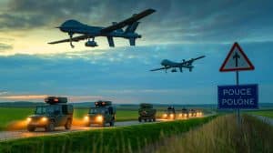 « Incursion de drones russes en Pologne » : l’OTAN menacée d’une escalade majeure aux portes de l’Europe de l’Est Illustration de l'incursion de drones russes dans l'espace aérien polonais et des défis pour l'OTAN.