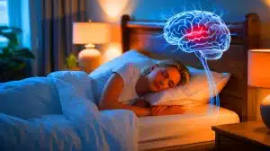Illustration de l'impact du sommeil sur la transformation et l'intégration des souvenirs dans le cerveau.