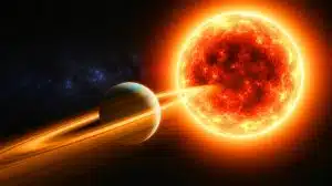 Illustration de la destruction progressive des planètes géantes par les étoiles en phase de géante rouge.