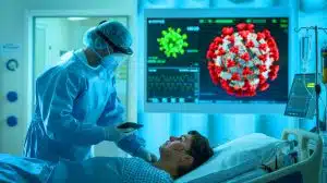 Illustration de la découverte du premier cas humain d'infection par le virus H5N5.