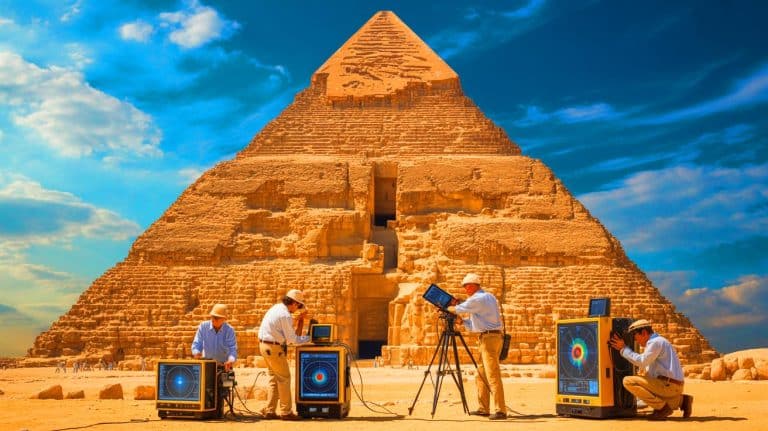 Découverte fascinante aux pyramides de Gizeh : une entrée cachée pourrait révéler des secrets millénaires