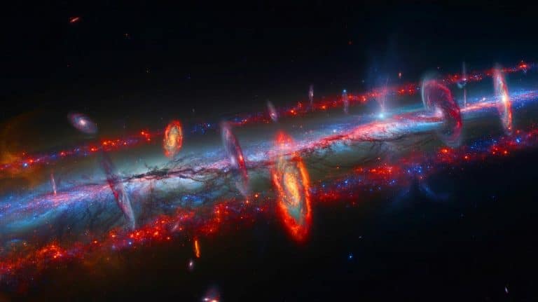 Les astronomes révèlent : une chaîne de galaxies en rotation synchronisée pourrait transformer notre compréhension de l&rsquo;univers