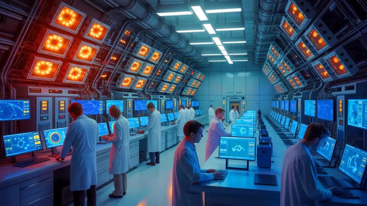 L’Univers aurait pu disparaître dès sa naissance : exploration des mystères de notre existence cosmique Illustration de l'intérieur du détecteur Super-Kamiokande utilisé pour l'étude des neutrinos.